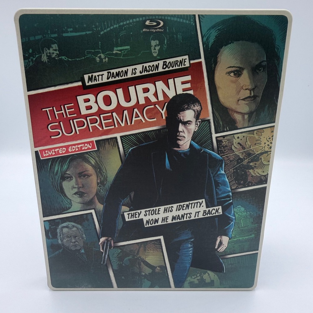 The Bourne Supremacy Limited Edition Steelbook Blu-ray DVD Matt Damon Action
